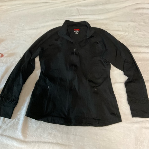 SPANX Black Full-Zip Jacket - Picture 2 of 12
